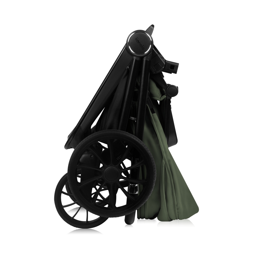 Lionelo - комбинирана бебешка количка 3 в 1 MIKA PLUS, маслинено-зелена