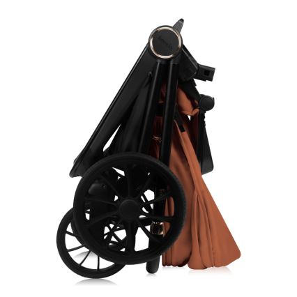 Lionelo - Комбинирана бебешка количка 3 в 1 MIKA PLUS ръждиво-кафява