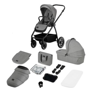 Lionelo - Комбинирана бебешка количка 2 в 1 MERIL Grey Stone