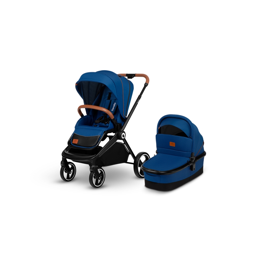 Lionelo - Комбинирана бебешка количка 2 в 1 MIKA Blue Navy