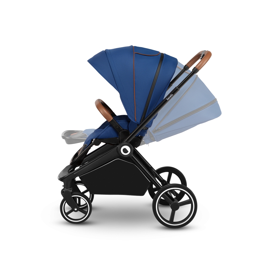 Lionelo - Комбинирана бебешка количка 2 в 1 MIKA Blue Navy