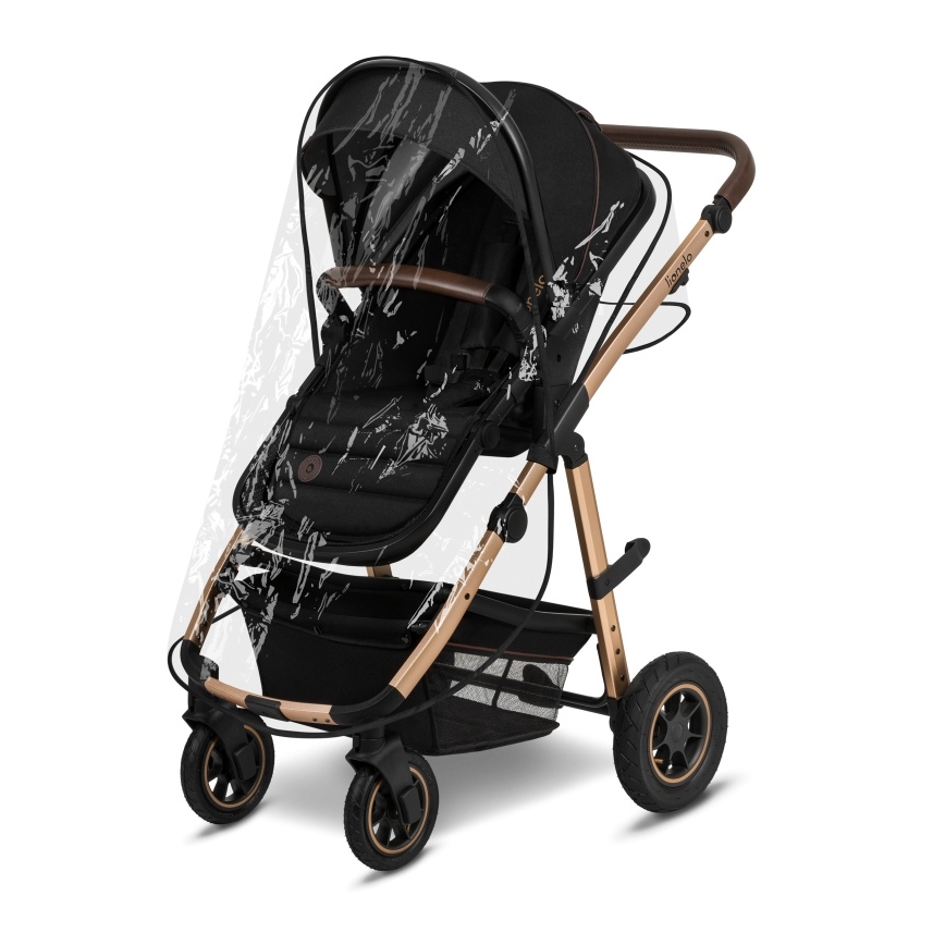 Lionelo - Комбинирана бебешка количка 3 в 1 AMBER Black Onyx