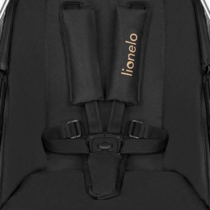 Lionelo - Комбинирана бебешка количка 3 в 1 AMBER Black Onyx