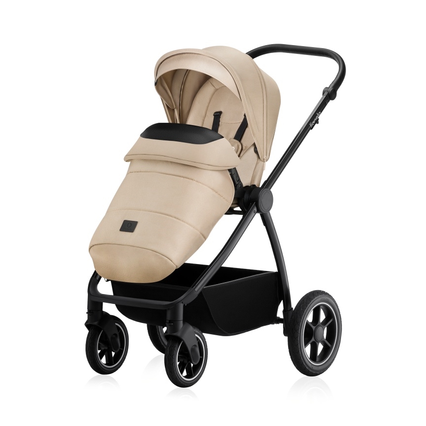 Lionelo - Комбинирана бебешка количка 3 в 1 MERIL Beige Sand