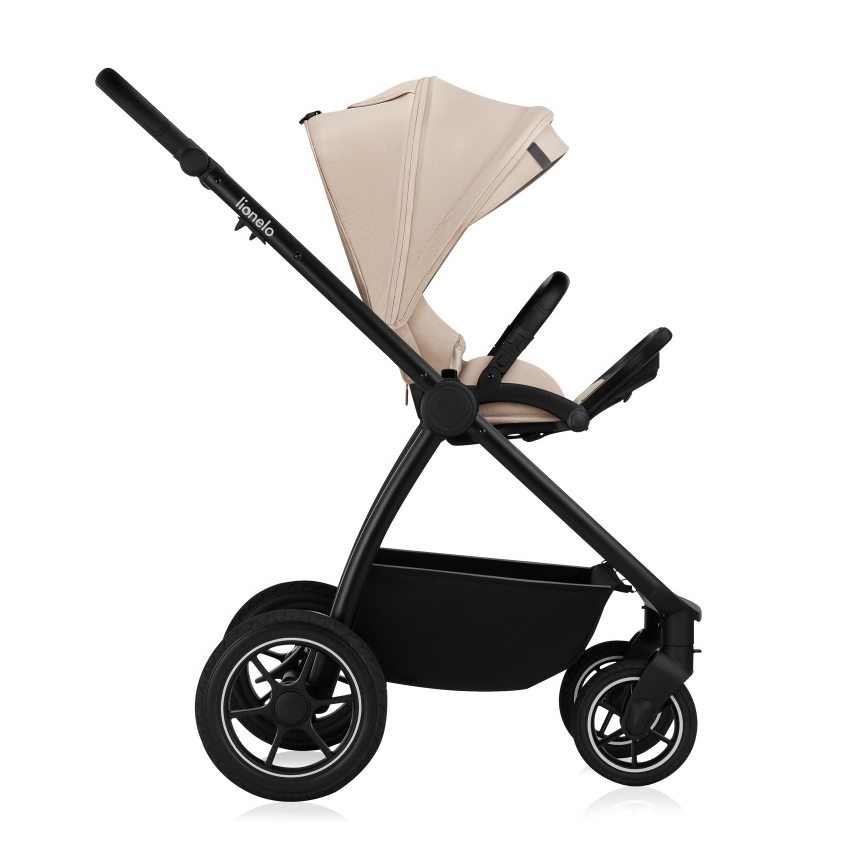 Lionelo - Комбинирана бебешка количка 3 в 1 MERIL Beige Sand