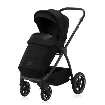 Lionelo - Комбинирана бебешка количка 3 в 1 MERIL Black Onyx