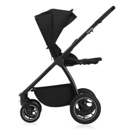 Lionelo - Комбинирана бебешка количка 3 в 1 MERIL Black Onyx