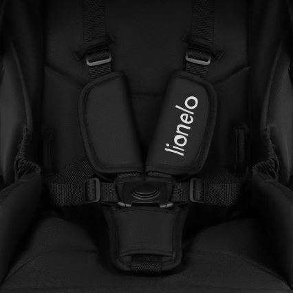 Lionelo - Комбинирана бебешка количка 3 в 1 MERIL Black Onyx