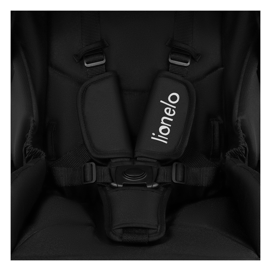 Lionelo - Комбинирана бебешка количка 3 в 1 MERIL Black Onyx