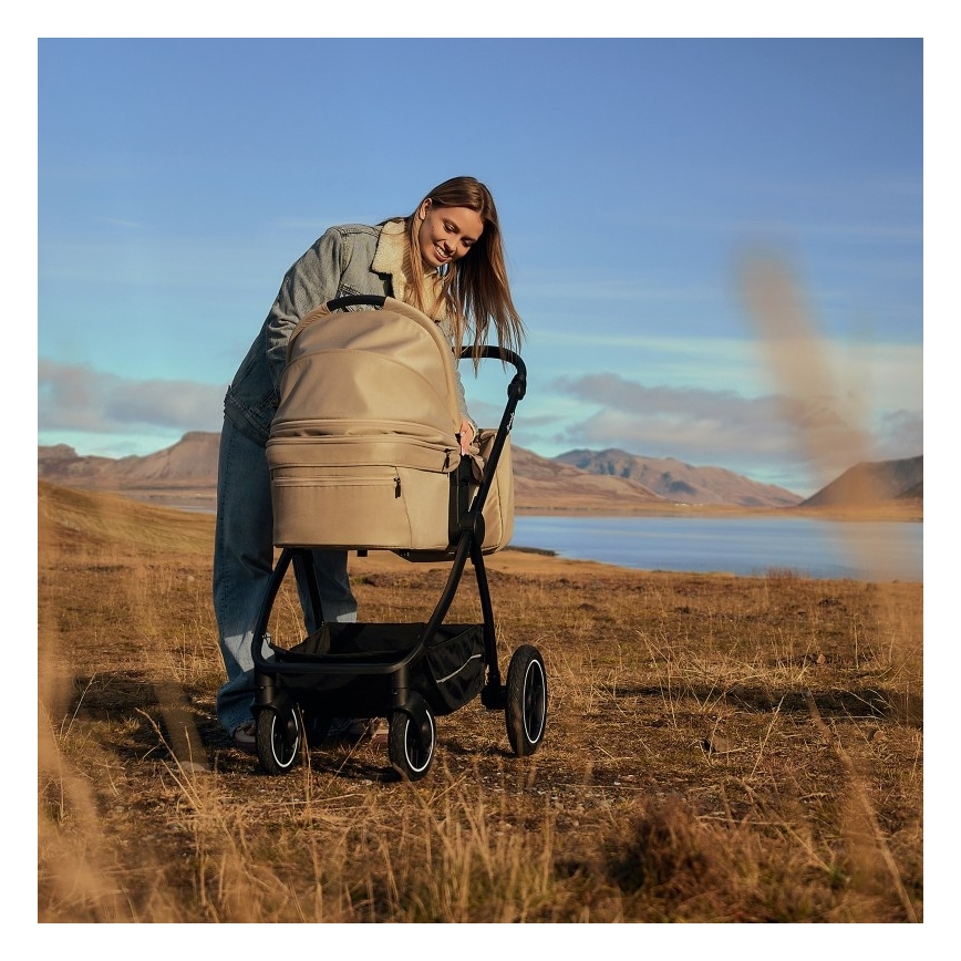 Lionelo - Комбинирана детска количка 3 в 1 MERIL Beige Sand