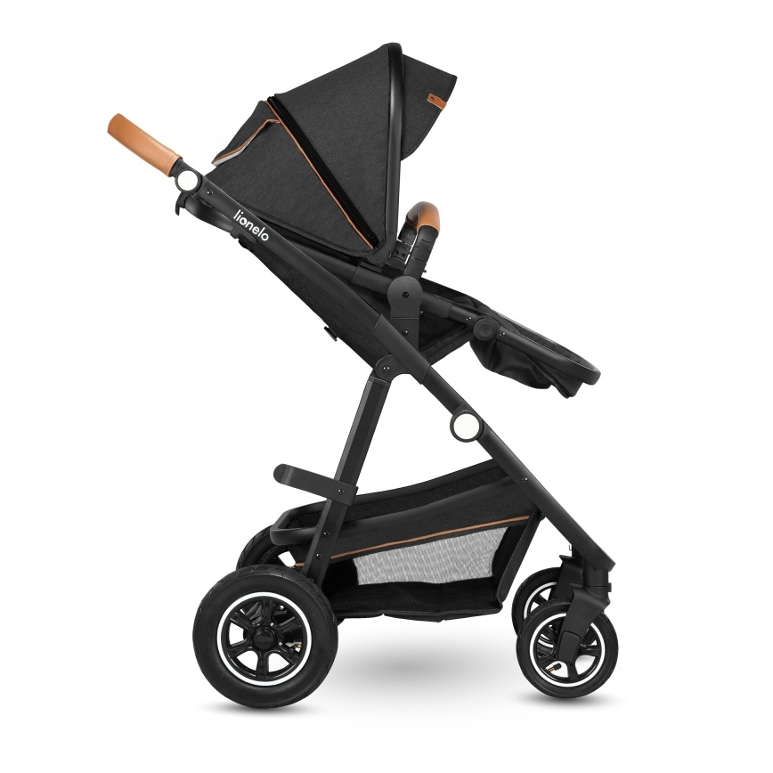 Lionelo - Комбинирана детска количка 3 в 1 AMBER Grey Graphite