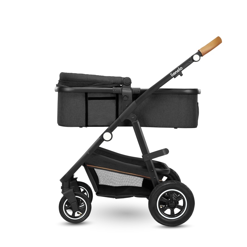 Lionelo - Комбинирана детска количка 3 в 1 AMBER Grey Graphite