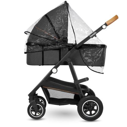 Lionelo - Комбинирана детска количка 3 в 1 AMBER Grey Graphite