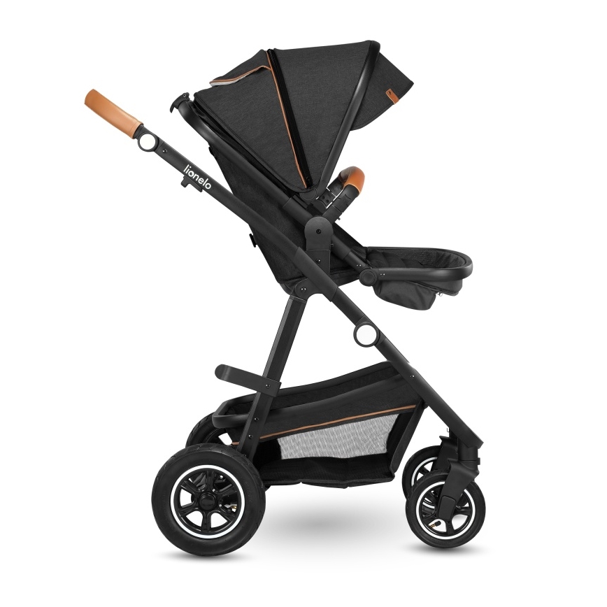 Lionelo - Комбинирана детска количка 3 в 1 AMBER Grey Graphite