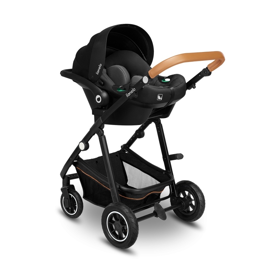 Lionelo - Комбинирана детска количка 3 в 1 AMBER Grey Graphite