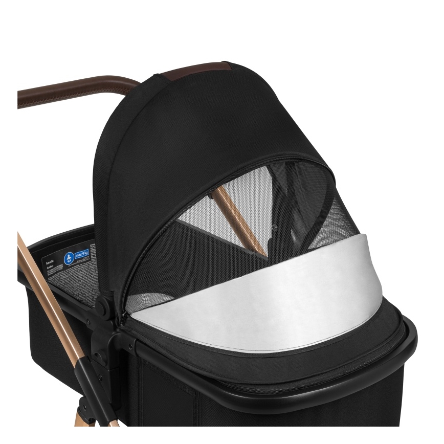 Lionelo - Комбинирана количка 2 в 1 AMBER Черен оникс