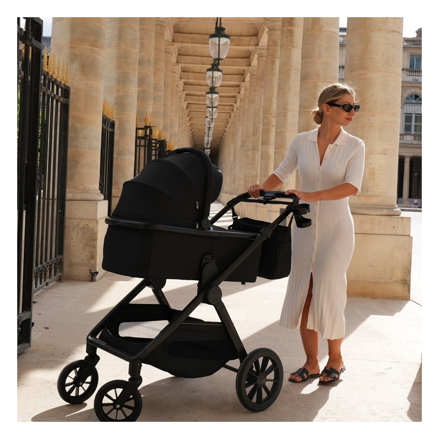 Lionelo - Комбинирана количка 2 в 1 LAYLA Black Onyx