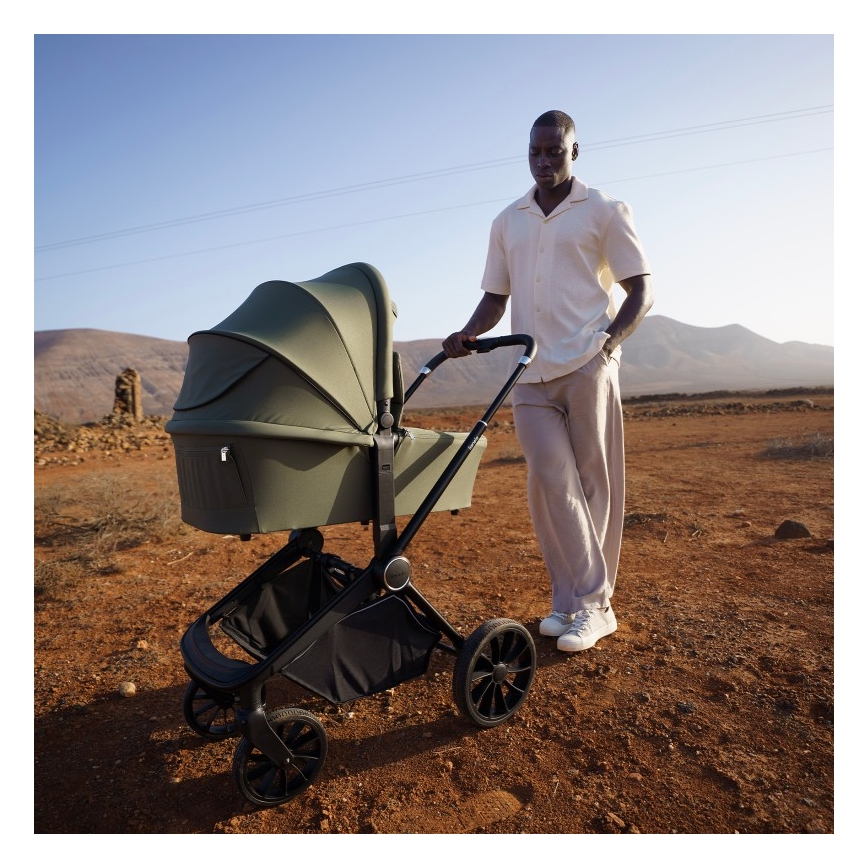 Lionelo - Комбинирана количка 3 в 1 MIKA PLUS маслинено зелена