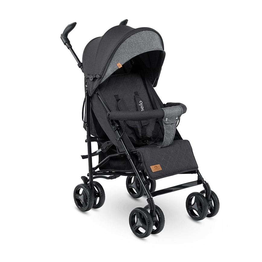 Lionelo - компактна чадърна количка IRMA черно/тъмно сиво
