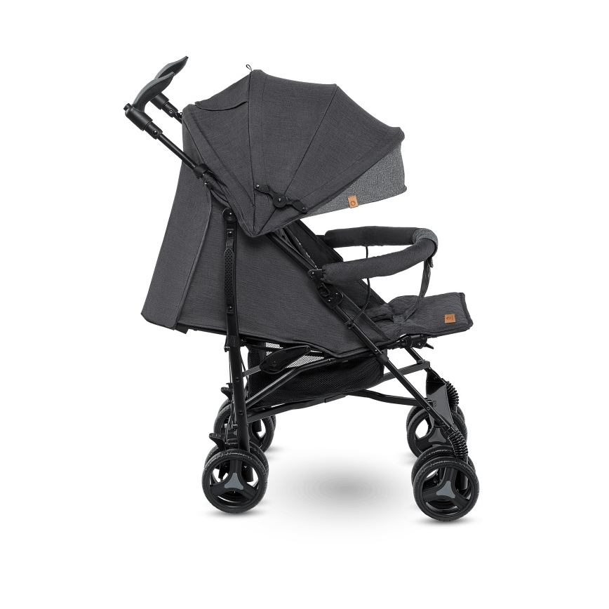 Lionelo - компактна чадърна количка IRMA черно/тъмно сиво