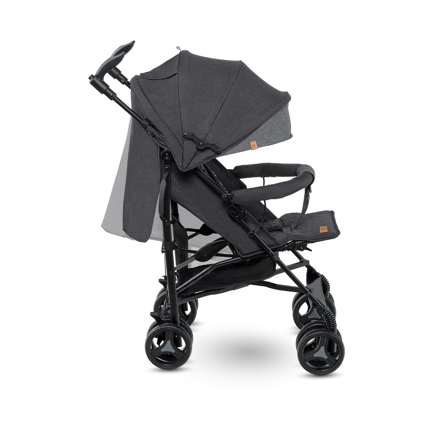 Lionelo - компактна чадърна количка IRMA черно/тъмно сиво