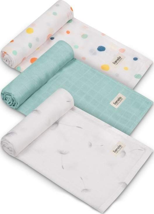 Lionelo - комплект от 3 бамбукови пелени BAMBOO SET 70x70 см Dot