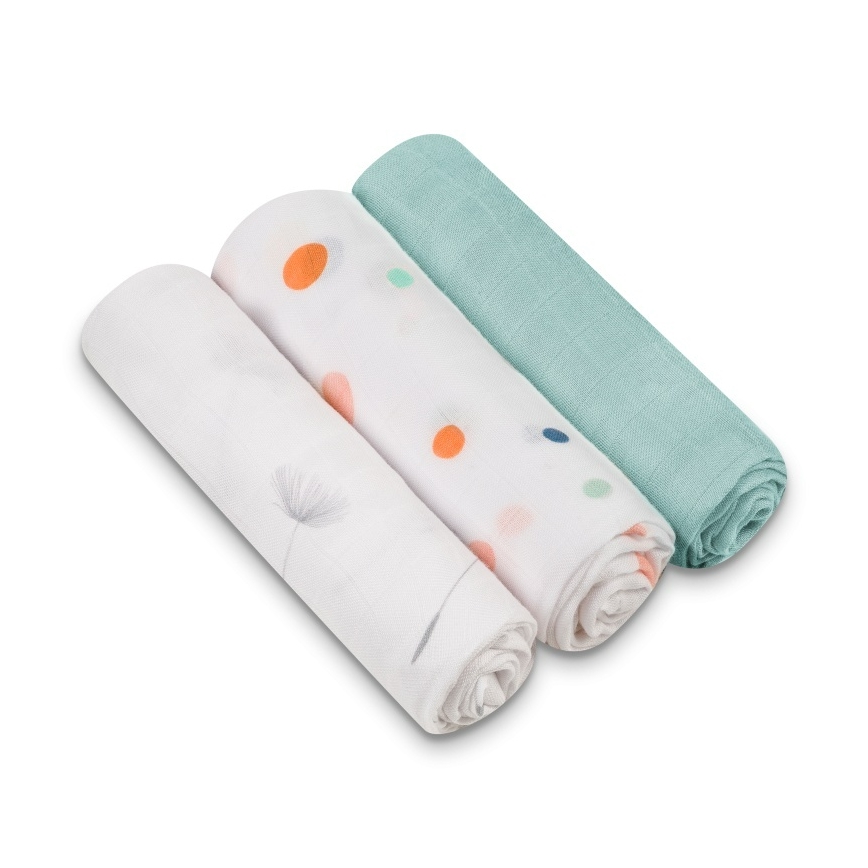 Lionelo - комплект от 3 бамбукови пелени BAMBOO SET 70x70 см Dot