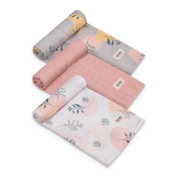 Lionelo - Комплект от 3 бамбукови пелени BAMBOO SET 70x70 см Leaf