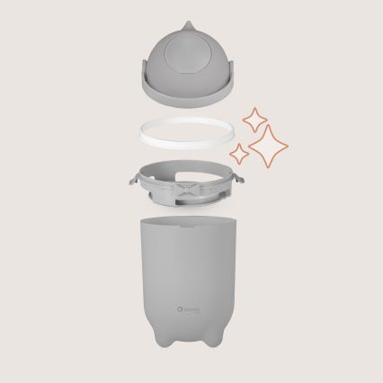 Lionelo - Кош за памперси PUREBIN 10 л, сив