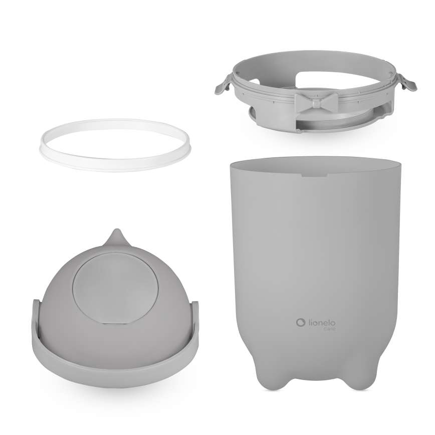 Lionelo - Кош за памперси PUREBIN 10 л, сив
