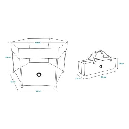 Lionelo - Кошара за игра ROEL тъмносин