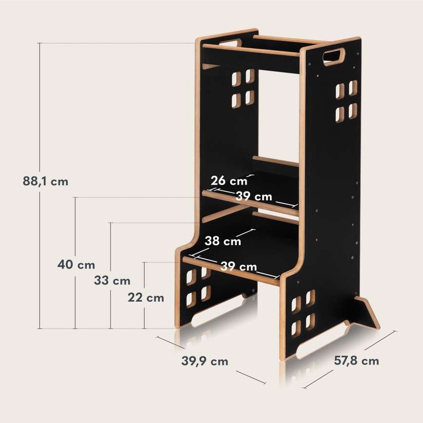 Lionelo - Кула за обучение CASS Черен Оникс