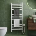 Лира за баня с термостат AVANGARD 227W 120 x 48 см, бяла, дясна