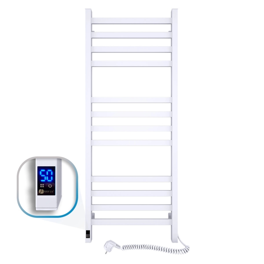 Лира за баня с термостат AVANGARD 227W 120 x 48 см, бяла, дясна