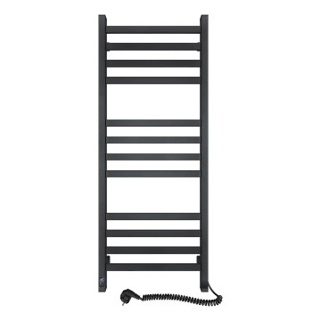 Лира за баня с термостат AVANGARD 459W/230V 120,6 cm IP44 черна, дясна, с квадратни профили
