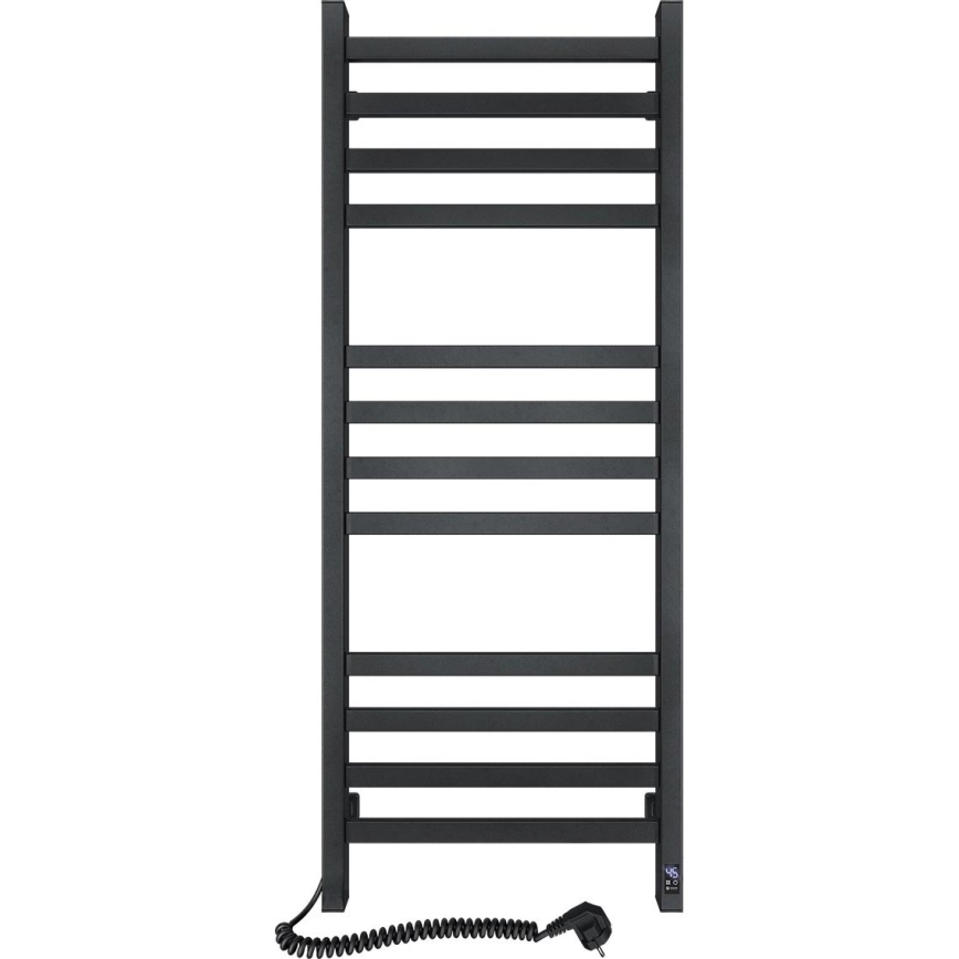 Лира за баня с термостат AVANGARD 459W/230V 120,6 cm IP44, черна, лява, правоъгълна