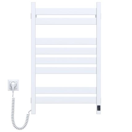 Лира за баня LARGO с термостат 432W/230V, 80,6 cm, IP44 — бяла, лява, с квадратен профил