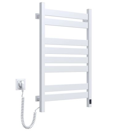 Лира за баня LARGO с термостат 432W/230V, 80,6 cm, IP44 — бяла, лява, с квадратен профил