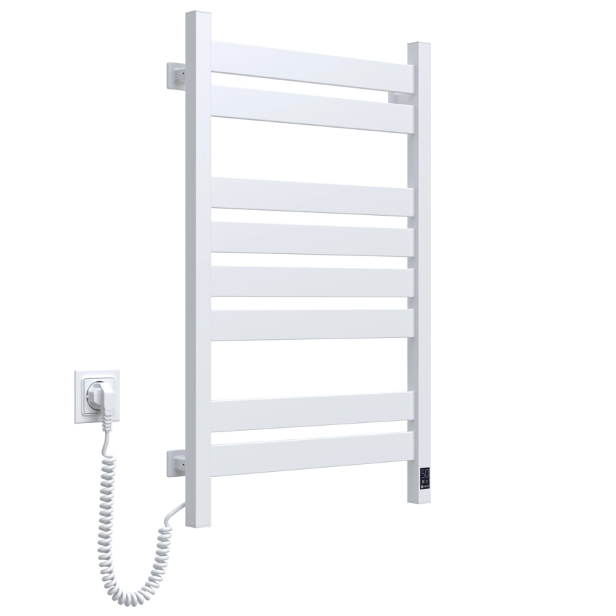 Лира за баня LARGO с термостат 432W/230V, 80,6 cm, IP44 — бяла, лява, с квадратен профил