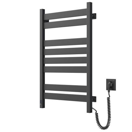 Лира за баня LARGO с термостат 432W/230V 80,6 cm IP44 черна дясна правоъгълна