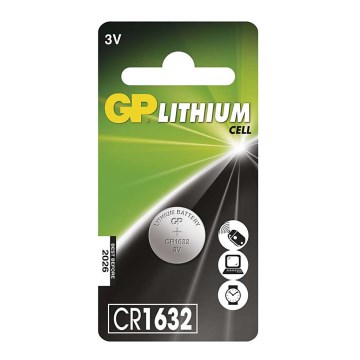 Литиева батерия плоска CR1632 GP LITHIUM 3V/140 mAh