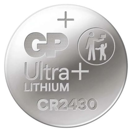 Литиева батерия плоска CR2430 GP LITHIUM 3V/300 mAh