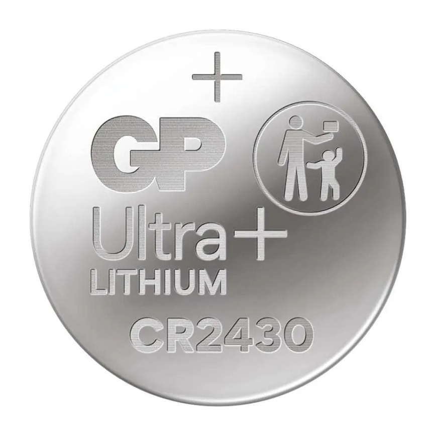 Литиева батерия плоска CR2430 GP LITHIUM 3V/300 mAh