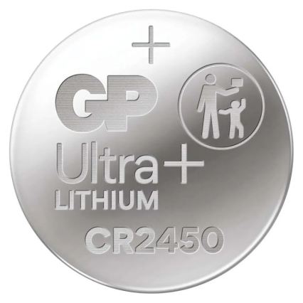 Литиева батерия плоска CR2450 GP LITHIUM 3V/600 mAh