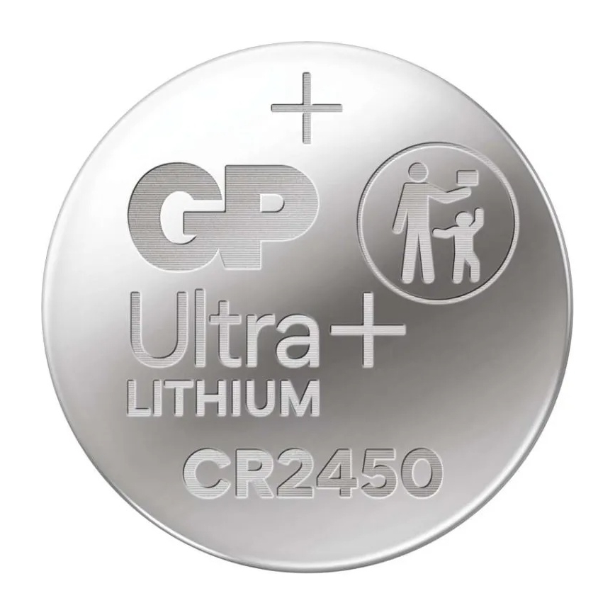 Литиева батерия плоска CR2450 GP LITHIUM 3V/600 mAh