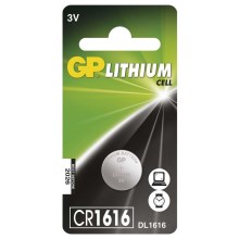Литиева батерия плоска CR1616 GP LITHIUM 3V/55 mAh