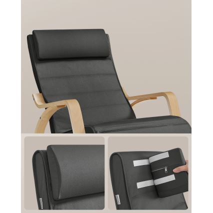 Люлеещо кресло RESTLY тъмносиво