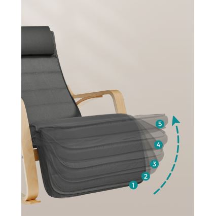 Люлеещо кресло RESTLY тъмносиво