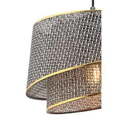 Люстра BARETTE 1xE27/60W/230V сива/златна