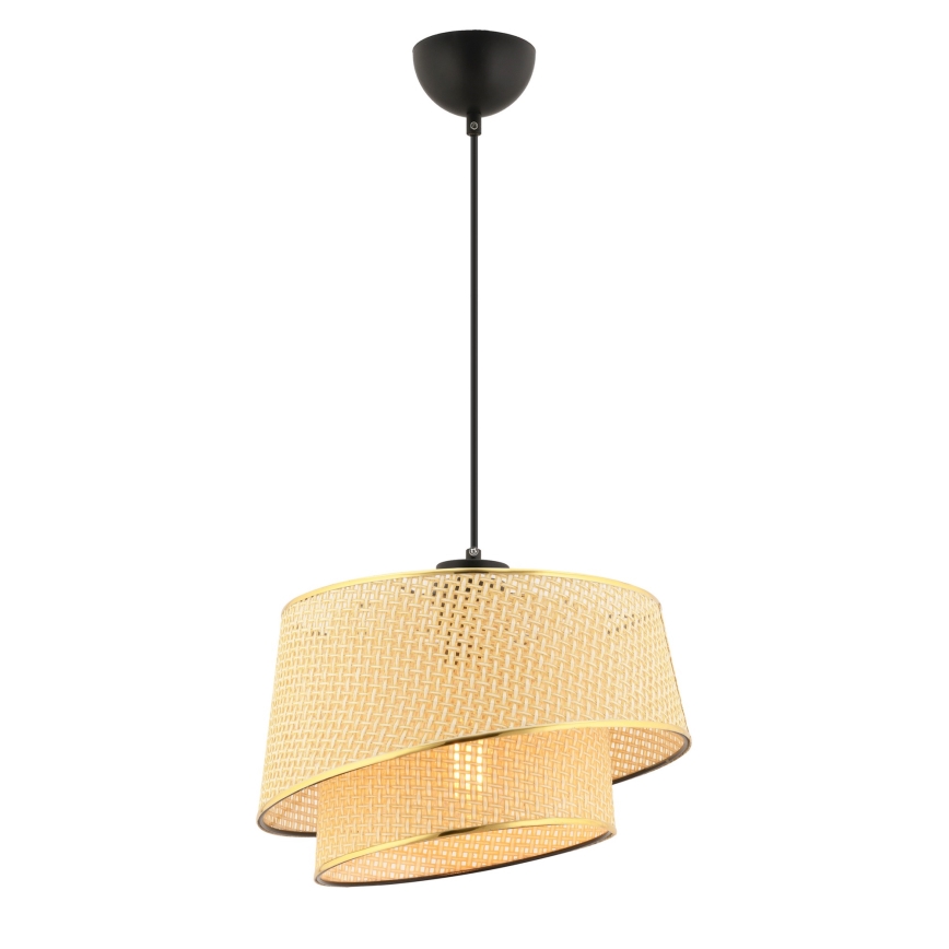 Люстра BARETTE 1xE27/60W/230V кафяво/златно
